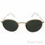 Ray Ban RB 3447 001 Round Metal - Gold/Green by Ray Ban for 