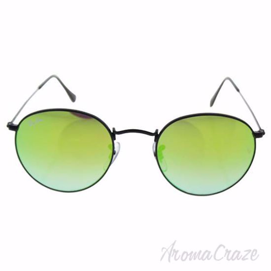 Ray Ban RB 3447 002/4J Round Metal - Black/Green Gradient by