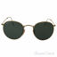 Ray Ban RB 3447 112/58 Round Metal - Gold Matte/Green Polari
