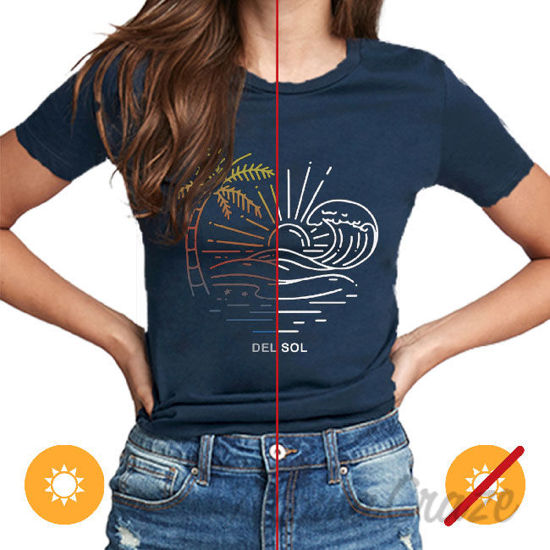 Picture of Men Crew Tee Sunny Beach Indigo by DelSol for Men 1 Pc T-Shirt (Medium)