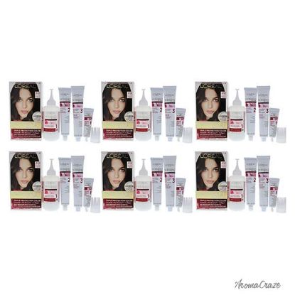 Picture of Excellence Creme Pro Keratine 4AR Dark Chocolate Brown Warmer by LOreal Paris for Unisex 1 Application Hair Color Pack of 6