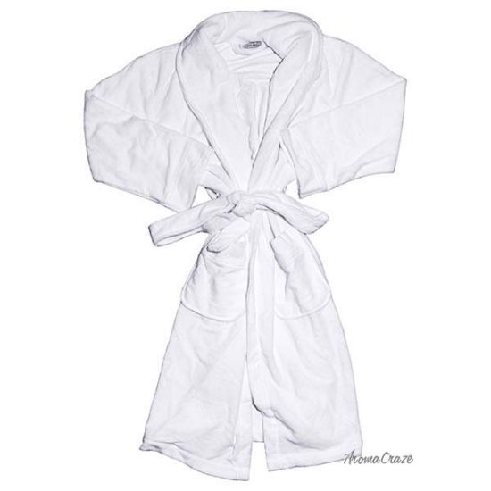 Picture of Bamboo Bathrobe - White by Cariloha for Unisex - 1 Pc Bathrobe (S/M)