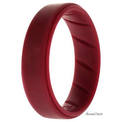 Picture of Silicone Wedding BR Step Ring Set - Basic-Bordo by ROQ for Men - 15 mm Ring
