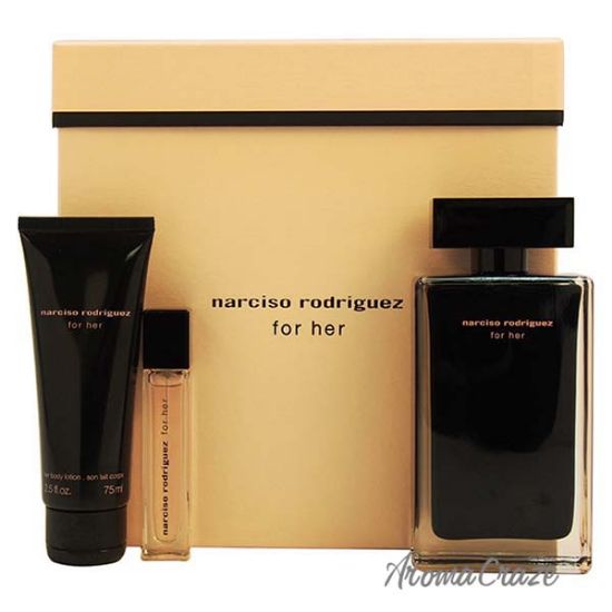 Picture of Narciso Rodriguez by Narciso Rodriguez for Women - 3 Pc Gift Set 3.3oz EDT Spray, 0.33oz EDT Purse Spray, 1.6oz Body Lotion