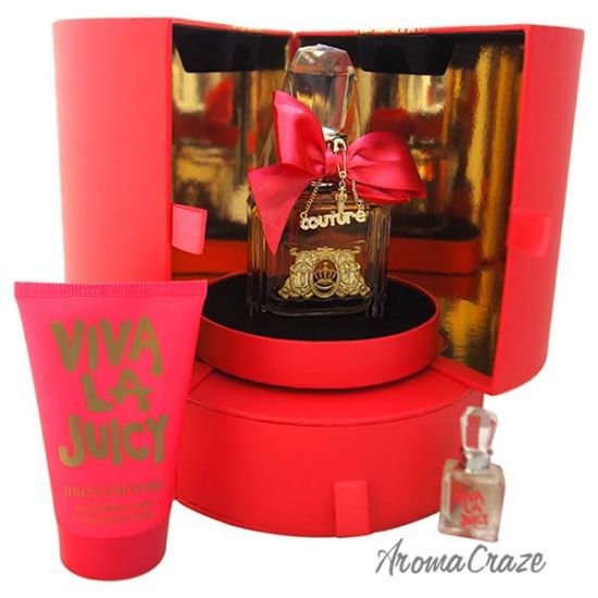 Picture of Viva La Juicy by Juicy Couture for Women - 3 Pc Gift Set 3.4oz EDP Spray, 4.2oz Body Cream, 0.17oz Parfum Splash