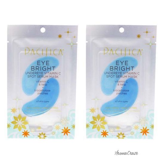 Eye Bright Undereye Vitamin C Spot Serum Mask by Pacifica for Unisex 0.23 oz Mask Pack of 2